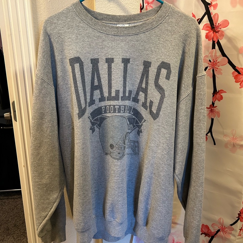 Port and Company Gray Dallas Football Sweater